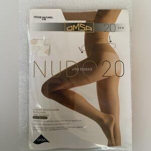 OMSA New Women’s 20 Den Tights. Beige/Natural Color.